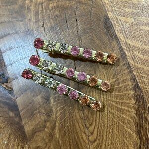 Jeweled Alligator Clips (set of 3 clips)